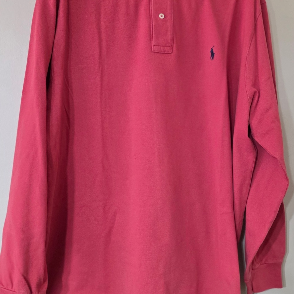 Ralph Lauren Pink Long Sleeve Polo Shirt